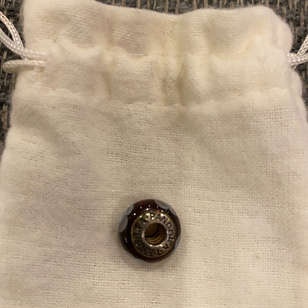 Pandora Purple Murano Glass Charm Bead